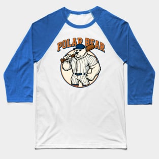 Polar Bear Power Baseball Mascot Baseball T-Shirt